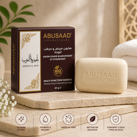 Savon visage Abusaad blanchissant et hydratant