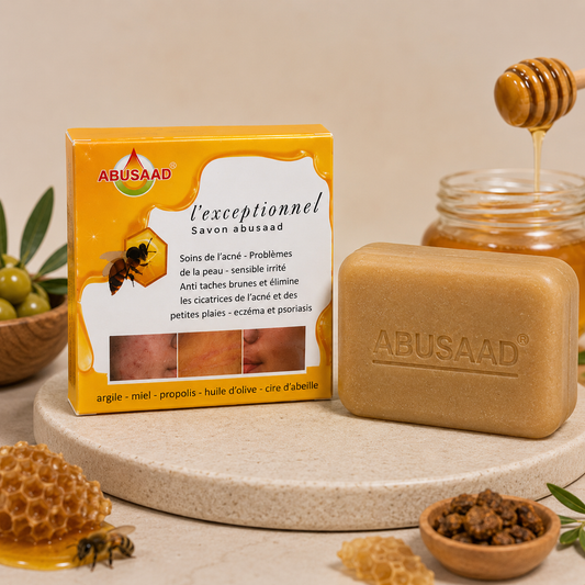 Savon visage l'exceptionnel Abusaad contre l'acné, les taches et les imperfections
