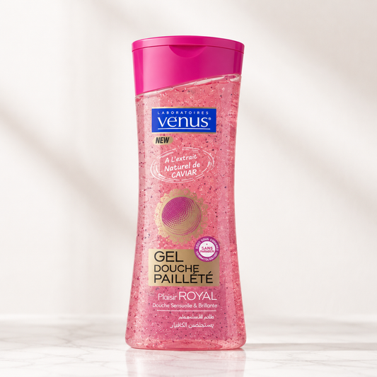 Gel douche pailleté Vénus parfumé pour le corps