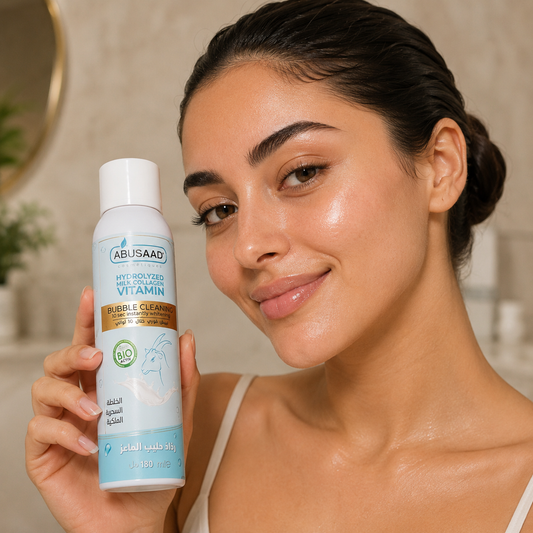 Gel nettoyant Bubble Cleaning ABUSAAD au lait de chèvre Bio