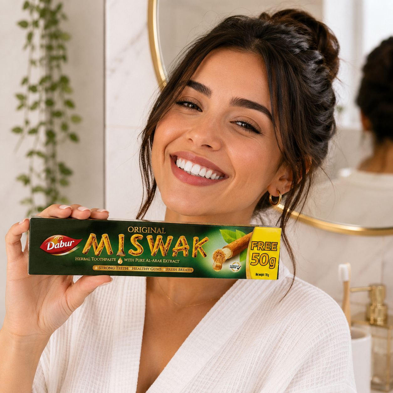 Dentifrice Dabur Miswak à base de miswak pour une hygiène bucco-dentaire naturelle