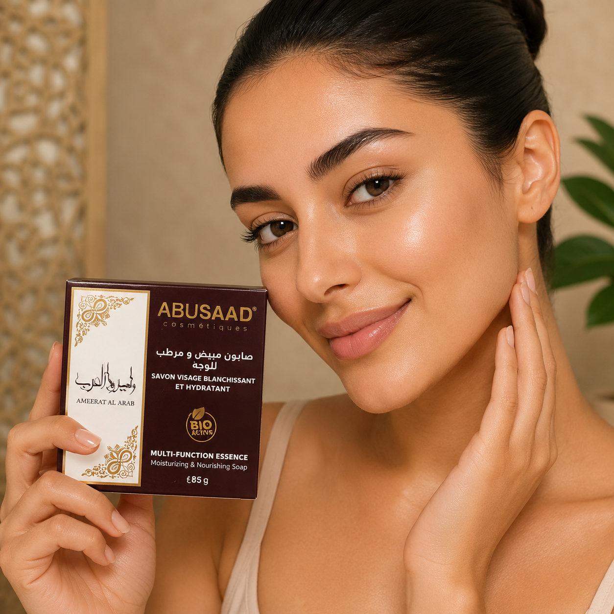 Savon visage Abusaad blanchissant et hydratant