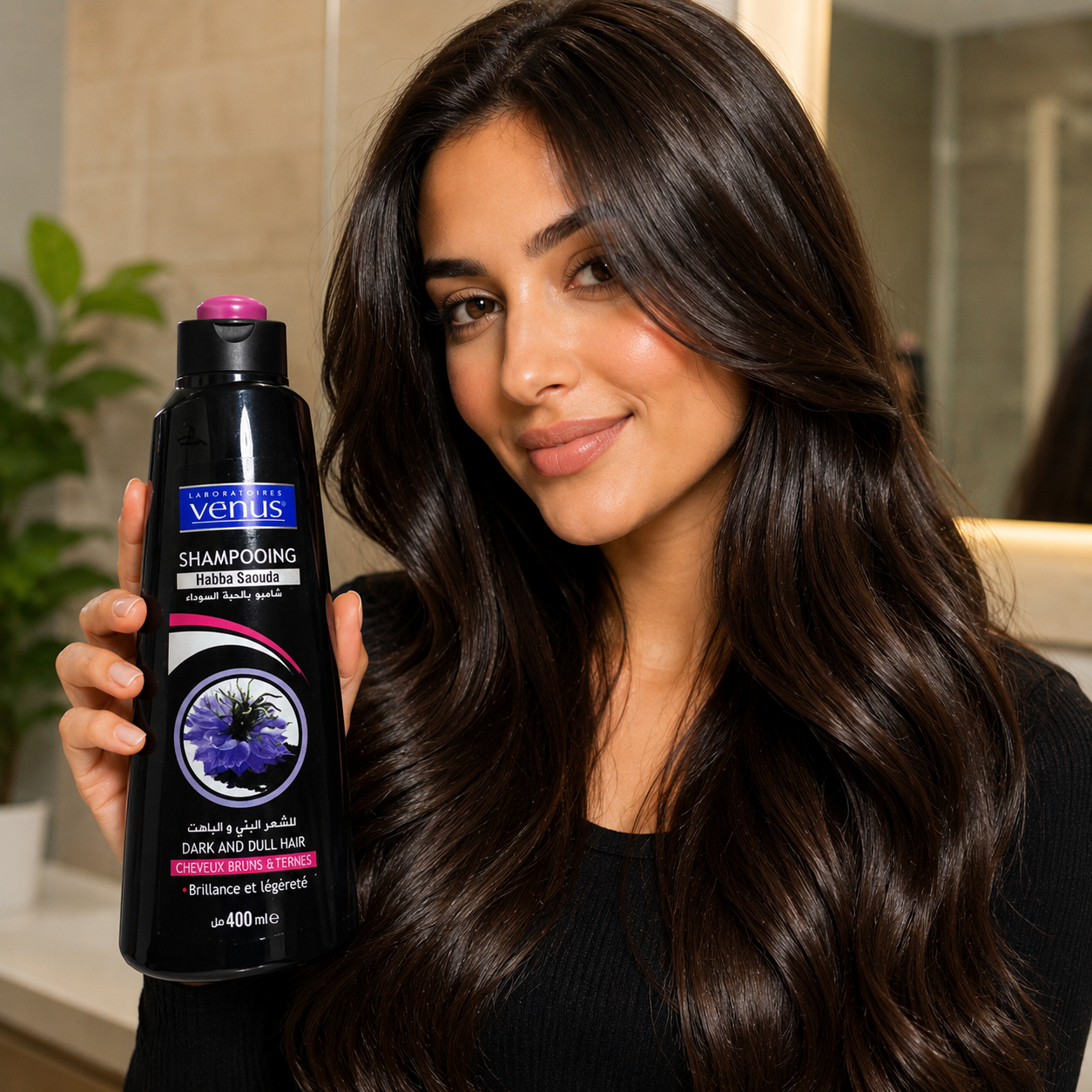 Shampoing Vénus pour cheveux bruns et ternes