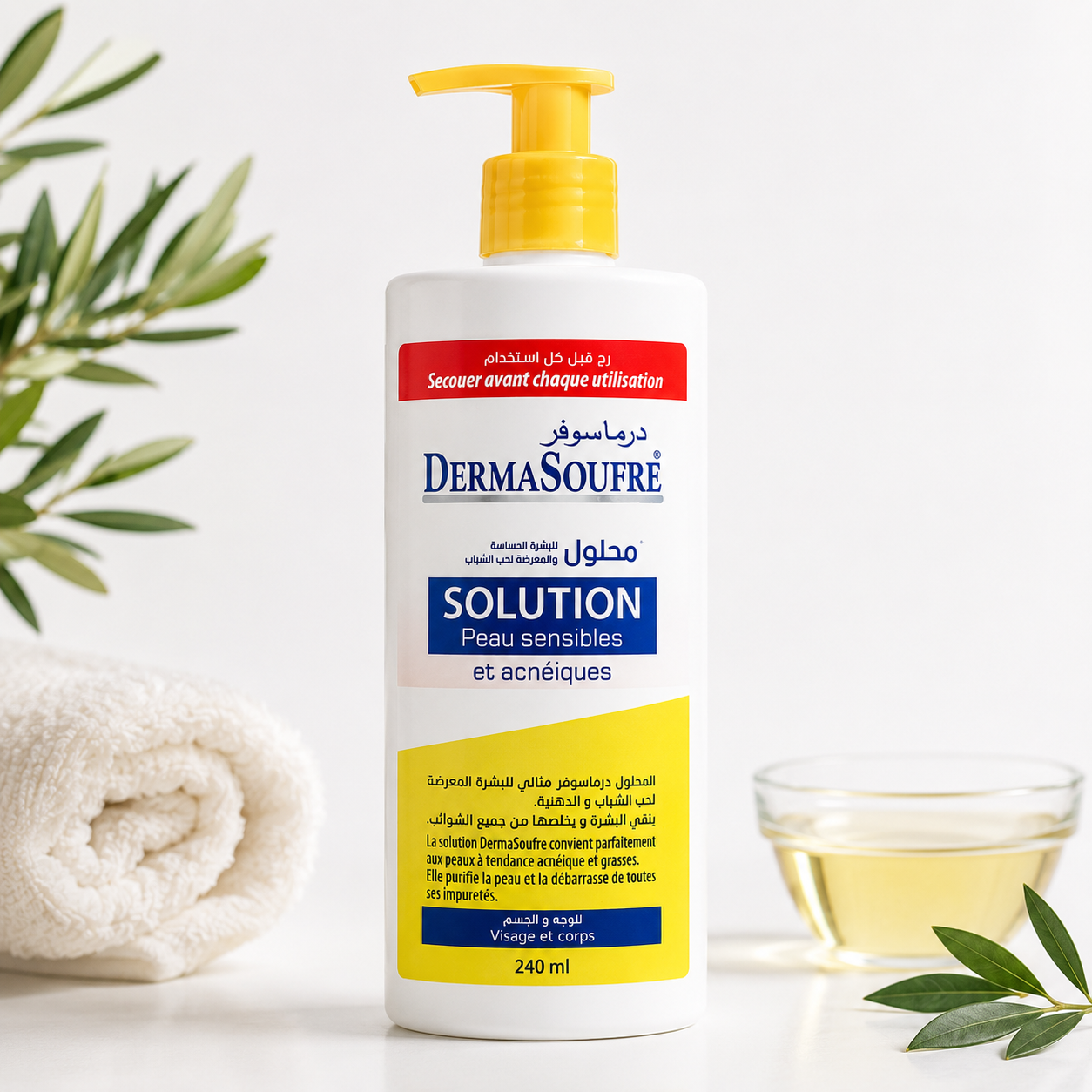 Solution Dermasoufre pour peaux sensibles et acnéiques