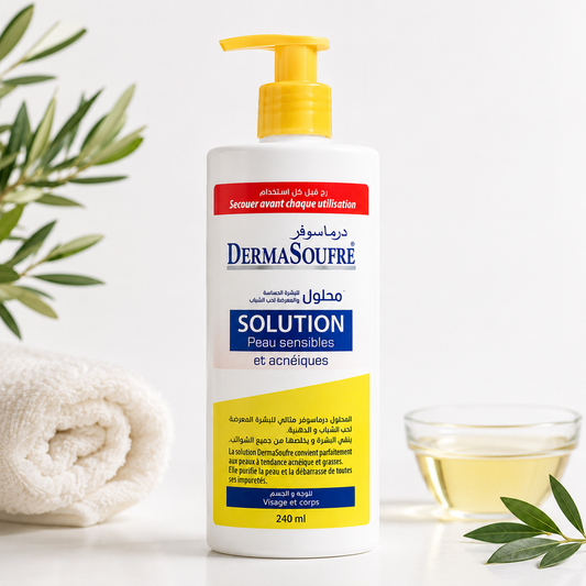 Solution Dermasoufre pour peaux sensibles et acnéiques
